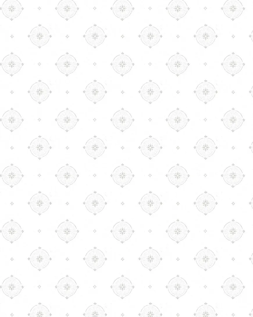 Lim & Handtryck Tapet - Gunnebo slott vit/silver
