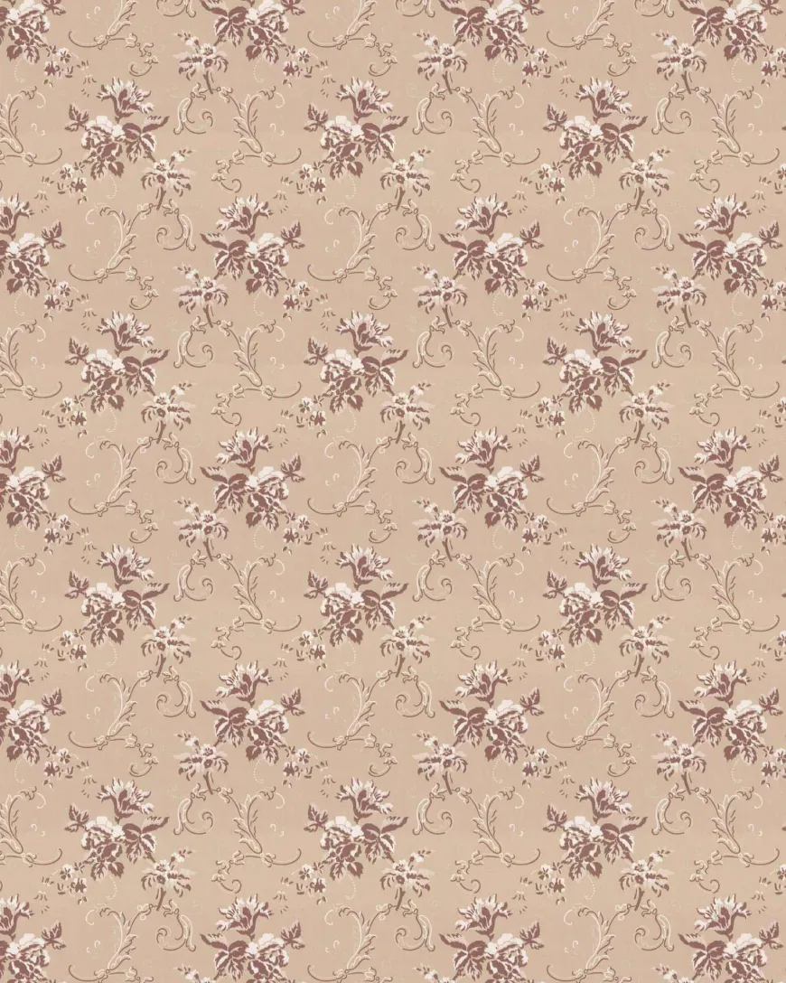 Lim & Handtryck Tapet - Hovdala blomma beige/champagne