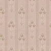 Lim & Handtryck Tapet - Jugendros beige/guld