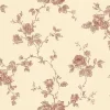 Lim & Handtryck Tapet - Rosen gul/rödbrun