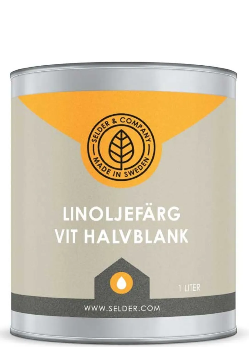 Linoljefärg Selder & Co - Vit halvblank
