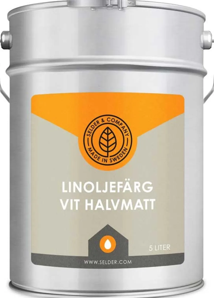 Linoljefärg Selder & Co - Vit halvmatt