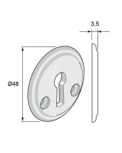 Nyckelskylt - Låsbolaget 7 nickel 48 mm