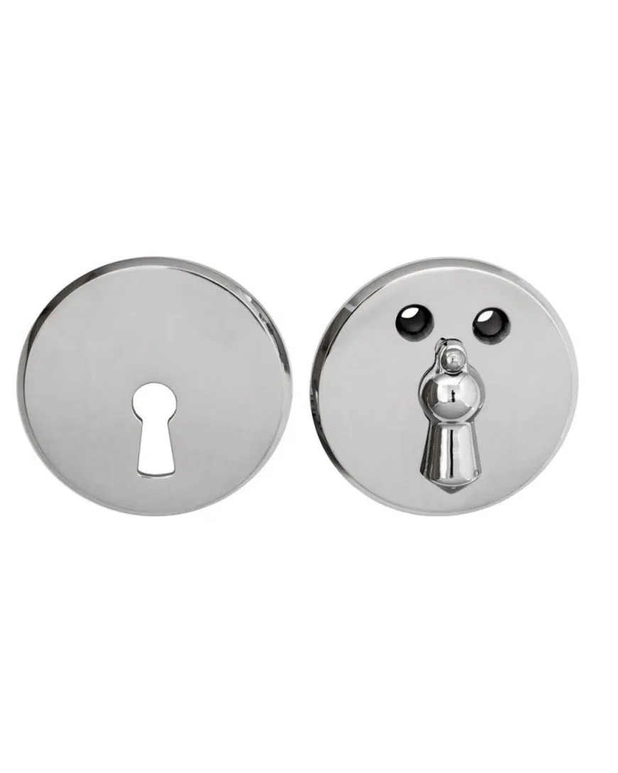 Nyckelskylt - 55 mm nickel med kläpp