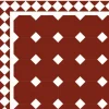 Oktagonklinker - 15 x 15 cm röd/vit