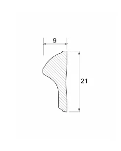 Provbit - Dekorlist - Dörrspegellist 9x21 mm