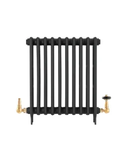 Radiatorventil termostat - York (vinklad) nickel/trä