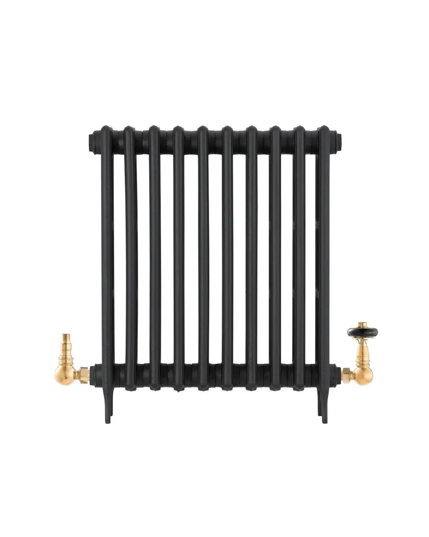 Radiatorventil termostat - York (vinklad) nickel/trä