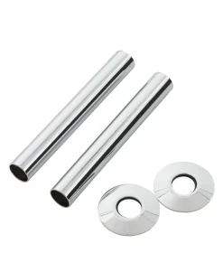 Rörskydd/Rörmanschett 130 x 18 mm till vattenrör - Krom