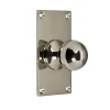 Rund knopp med bottenplatta - Nickel 40 x 70 mm