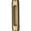Skjutdörrshandtag - Sekelskifte mässing 158x36 mm