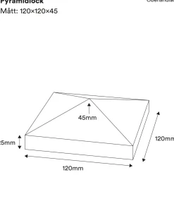 Stolphatt - Stolplock 120 x 120 mm