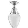 Taklampa - Byström 80 nickel, mattdroppe
