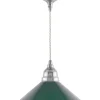 Taklampa - Byström sladdpendel 60 nickel, grön skärm