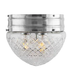 Taklampa - Heidenstamplafond 200 nickel, klarglas