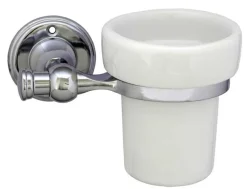 Tandborstmugg Brighton - Krom vägg