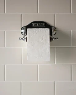 Toalettpappershållare - Krom/Trä, toilet