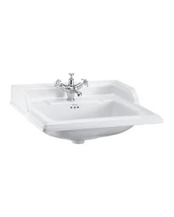 Tvättställ - Burlington Classic rektangulärt 65 cm, ett blandarhål