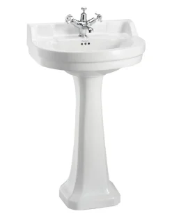 Tvättställ - Burlington Edwardian 56 oval med piedestal