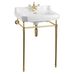 Tvättställ - Burlington Edwardian 56 cm, mässingsställning