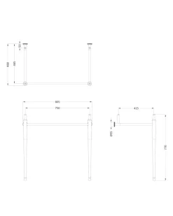 Tvättställ - Guild 85 cm, kromställning