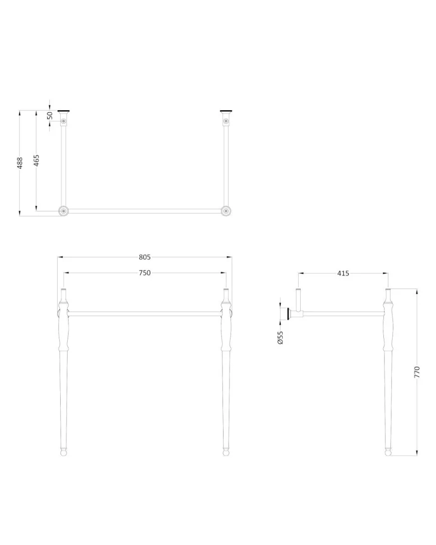 Tvättställ - Guild 85 cm, kromställning
