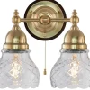 Vägglampa - Bergman mässing, klarglas