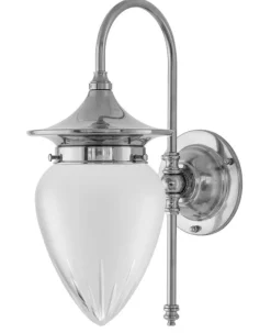 Vägglampa - Fryxell nickel, slipat mattglas