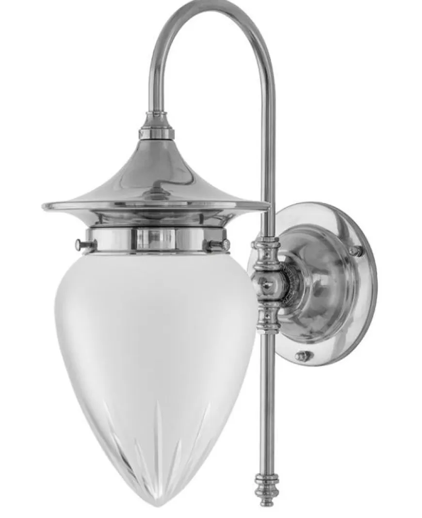 Vägglampa - Fryxell nickel, slipat mattglas