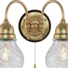 Vägglampa - Stackelberg mässing, slipat klarglas