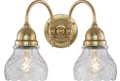 Vägglampa - Stackelberg mässing, slipat klarglas