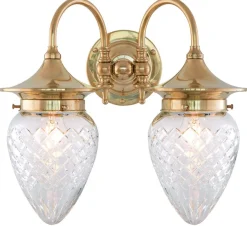 Vägglampa - Tigerstedt, slipat klarglas