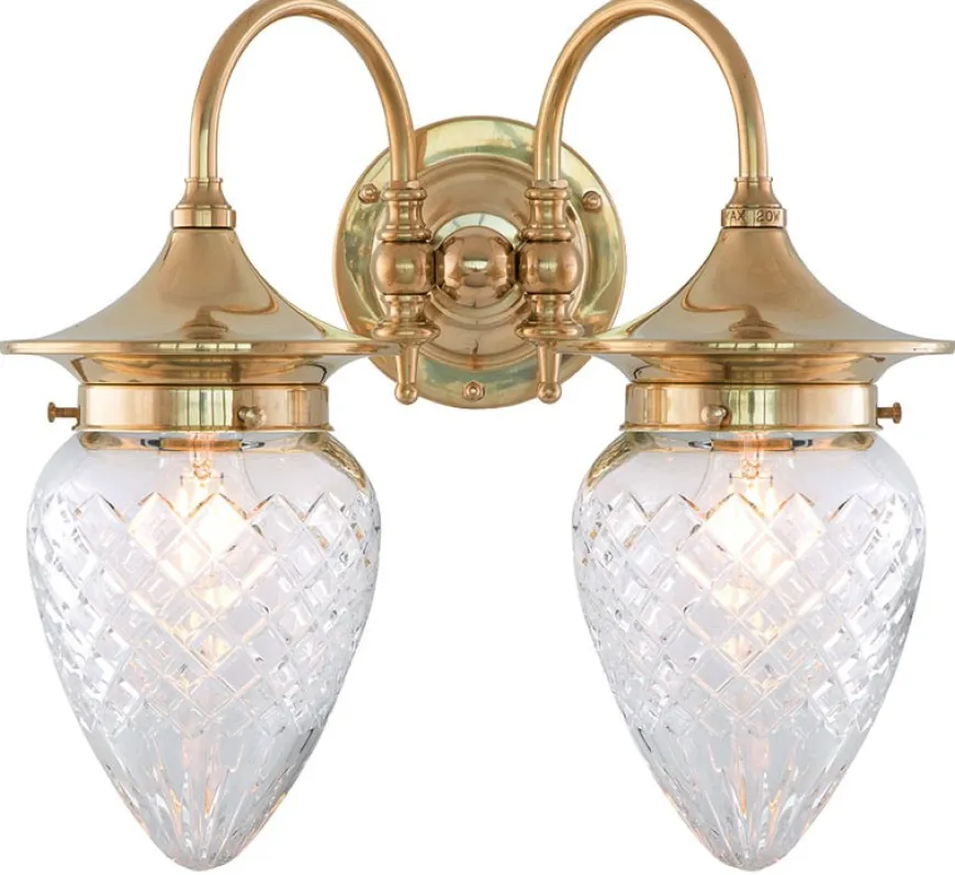 Vägglampa - Tigerstedt, slipat klarglas