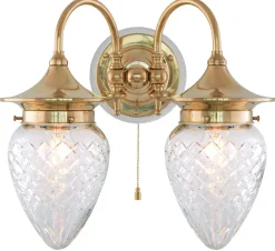 Vägglampa - Tigerstedt, slipat klarglas