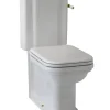WC - Art Deco golvstående toalett med spolvred & sits - Brons