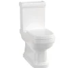 WC - Riviera golvstående toalett, P-lås med sits & behandlad mässing