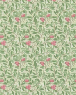 William Morris & Co. Tapet - Arbutus Olive/Pink