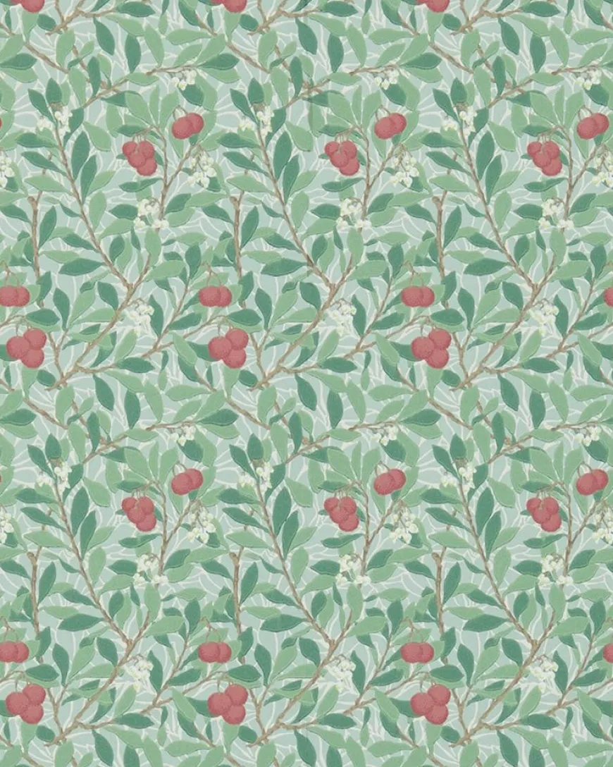 William Morris & Co. Tapet - Arbutus Thyme/Coral