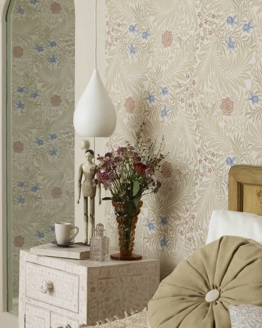 William Morris & Co. Tapet - Larkspur Olive/Lilac