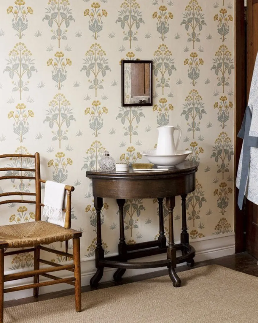 William Morris & Co. Tapet - Meadow Sweet Cornflower/Leaf