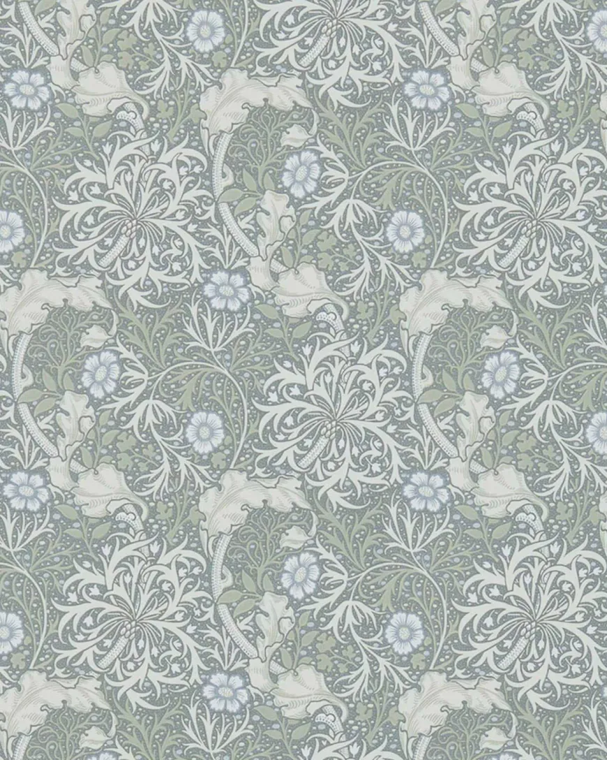 William Morris & Co. Tapet - Morris Seaweed Silver/Ecru