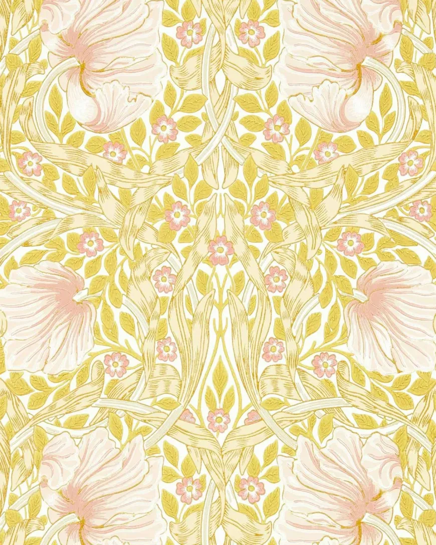 William Morris & Co. Tapet - Pimpernel Sunflower/Pink