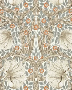 William Morris & Co. Tapet - Pimpernel Linen/Coral