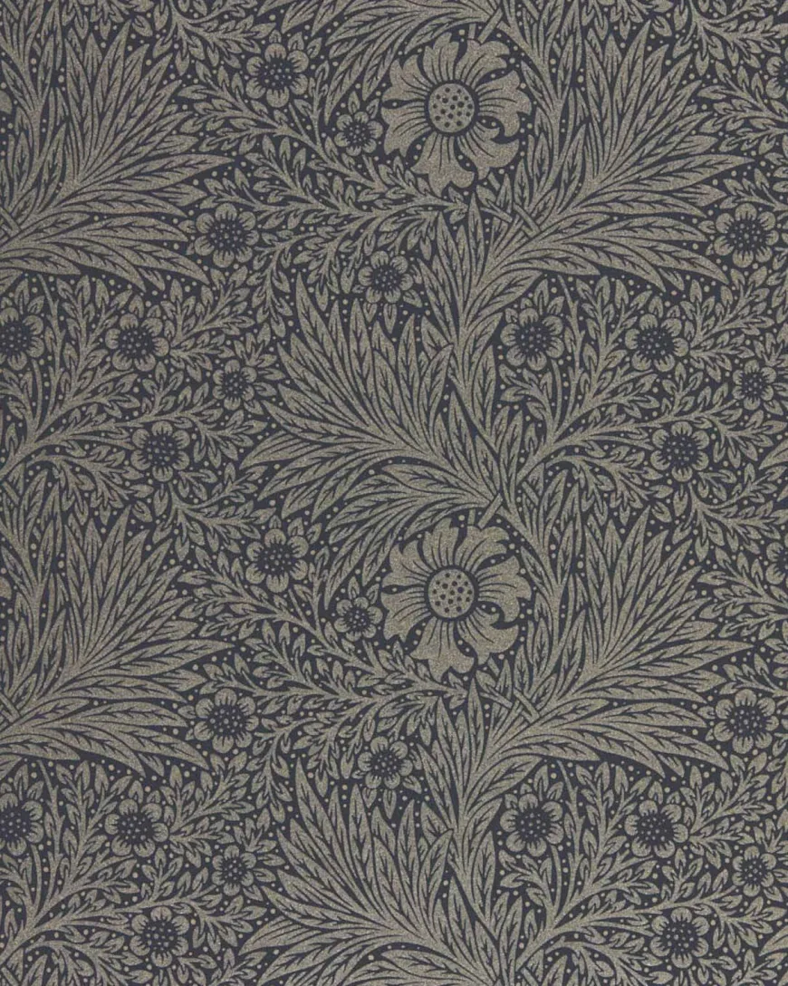 William Morris & Co. Tapet - Pure Marigold Black Ink