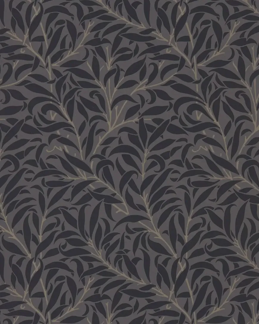 William Morris & Co. Tapet - Pure Willow Boughs Charcoal/Black