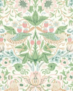 William Morris & Co. Tapet - Simply Strawberry Thief cochineal pink