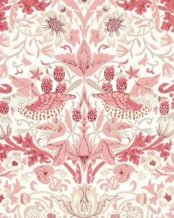 William Morris & Co. Tapet - Simply Strawberry Thief madder