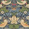 William Morris & Co. Tapet - Strawberry Thief chocolate/slate