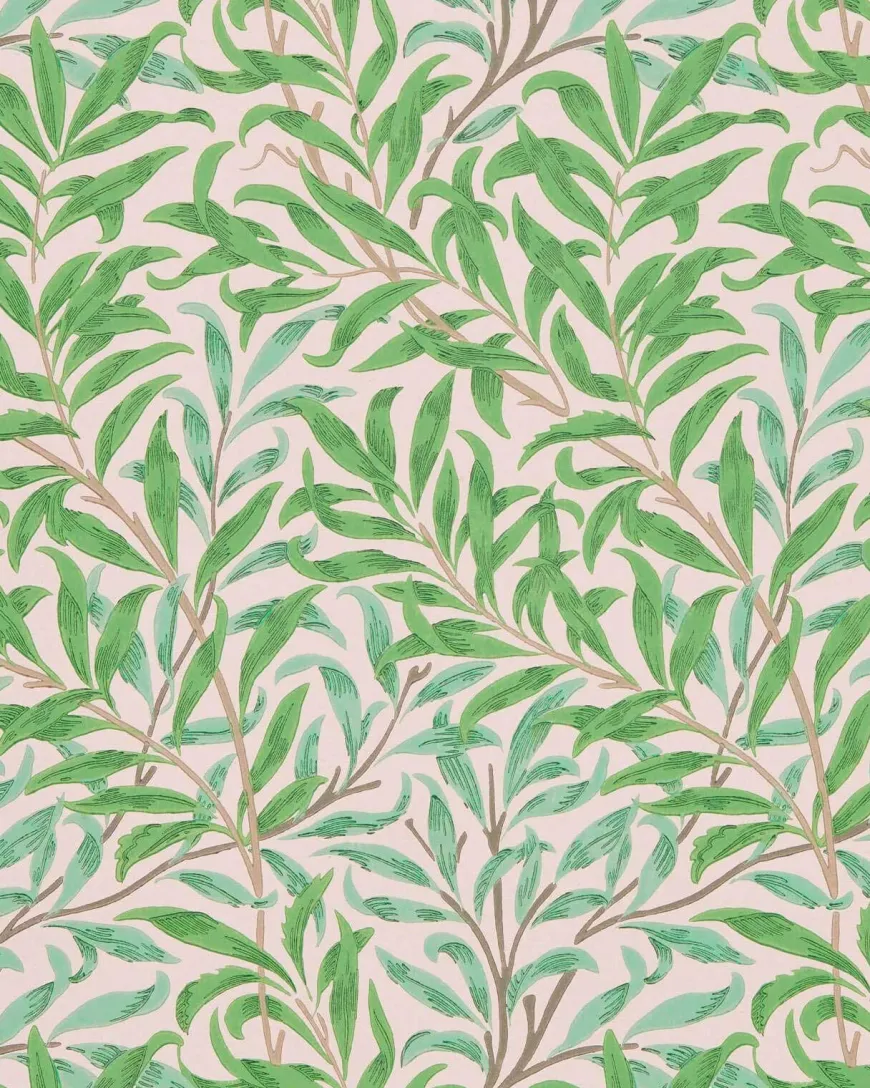 William Morris & Co. Tapet - Willow Boughs Pink/Leaf Green